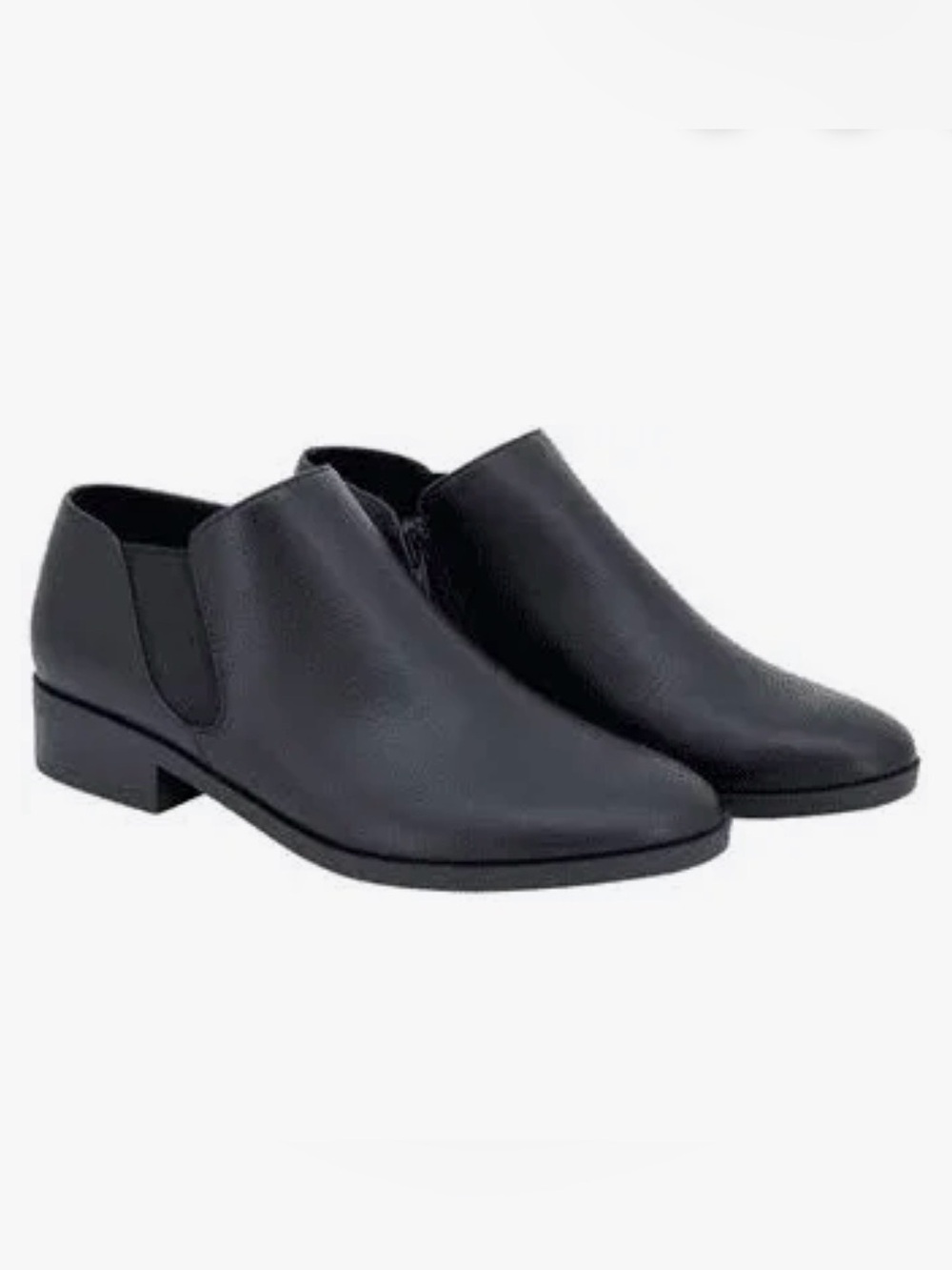 Kensie Sammy Black Faux Leather Ankle Booties size 8.5 NWOT